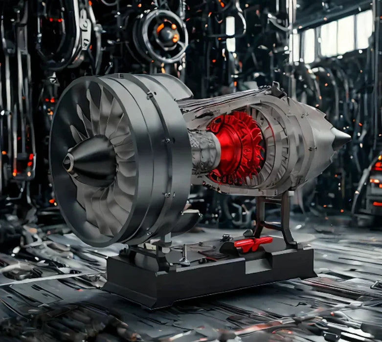 Turbofan Engine Model Kit that Works - Build Your Own Turbofan Engine - TECHING 1/12 Full Metal Dual-Spool Turbofan Engine Model Kit 300+PCS