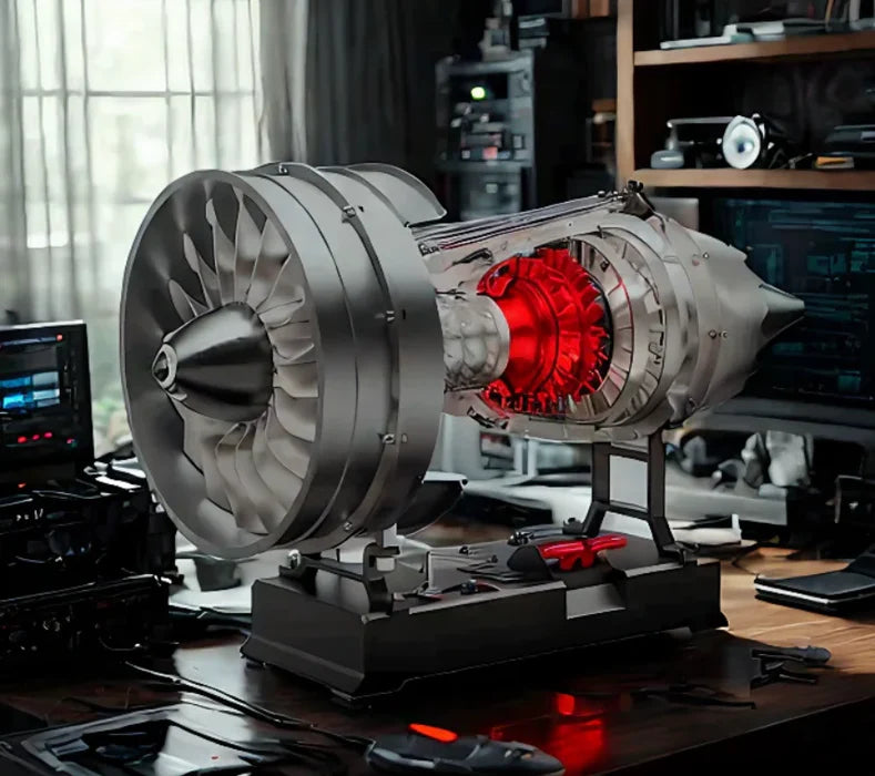 Turbofan Engine Model Kit that Works - Build Your Own Turbofan Engine - TECHING 1/12 Full Metal Dual-Spool Turbofan Engine Model Kit 300+PCS