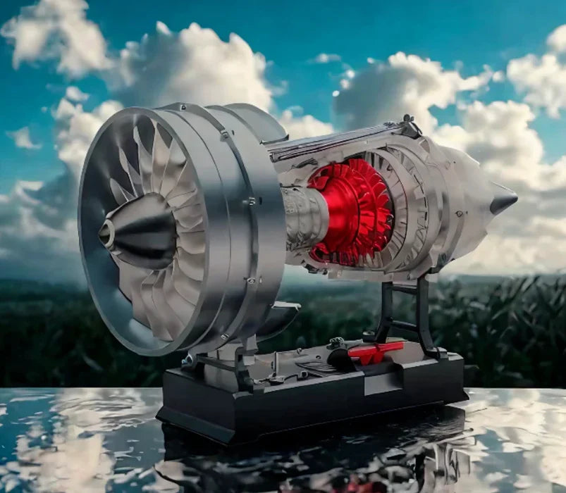 Turbofan Engine Model Kit that Works - Build Your Own Turbofan Engine - TECHING 1/12 Full Metal Dual-Spool Turbofan Engine Model Kit 300+PCS