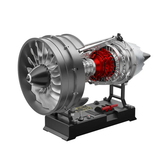 Turbofan Engine Model Kit that Works - Build Your Own Turbofan Engine - TECHING 1/12 Full Metal Dual-Spool Turbofan Engine Model Kit 300+PCS