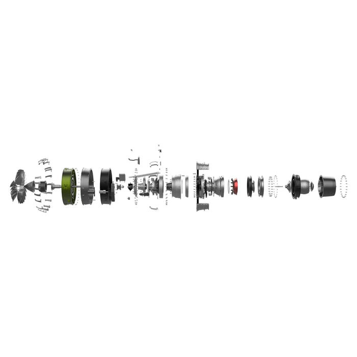 TECHING Jet Engine Model Kit Twin-Spool turbofan Engine Model kit That Works Metal Assembly 1/10 Electric Aircraft Engine Jet Engine Model Craft Gift for Adult - 1000+PCS DM119