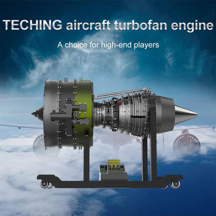TECHING Jet Engine Model Kit Twin-Spool turbofan Engine Model kit That Works Metal Assembly 1/10 Electric Aircraft Engine Jet Engine Model Craft Gift for Adult - 1000+PCS DM119