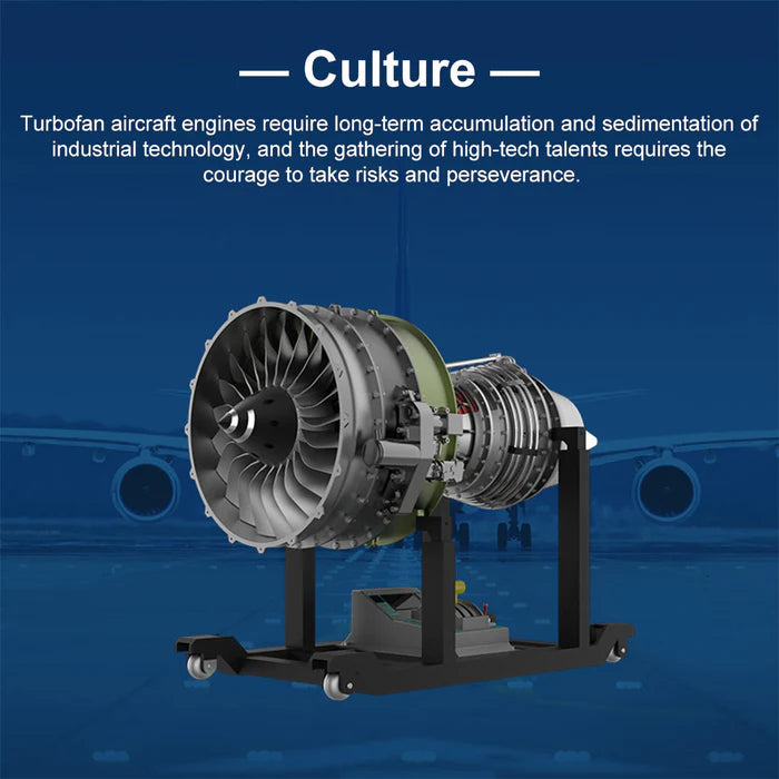TECHING Jet Engine Model Kit Twin-Spool turbofan Engine Model kit That Works Metal Assembly 1/10 Electric Aircraft Engine Jet Engine Model Craft Gift for Adult - 1000+PCS DM119