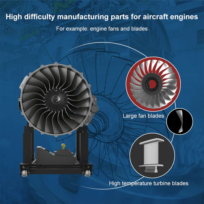 TECHING Jet Engine Model Kit Twin-Spool turbofan Engine Model kit That Works Metal Assembly 1/10 Electric Aircraft Engine Jet Engine Model Craft Gift for Adult - 1000+PCS DM119