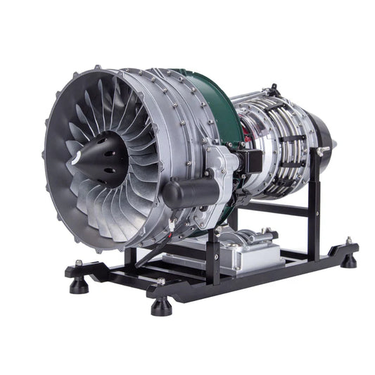 TECHING Jet Engine Model Kit Twin-Spool turbofan Engine Model kit That Works Metal Assembly 1/10 Electric Aircraft Engine Jet Engine Model Craft Gift for Adult - 1000+PCS DM119