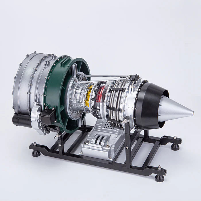 TECHING Jet Engine Model Kit Twin-Spool turbofan Engine Model kit That Works Metal Assembly 1/10 Electric Aircraft Engine Jet Engine Model Craft Gift for Adult - 1000+PCS DM119