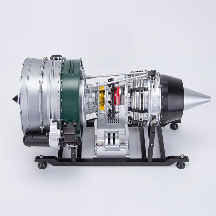 TECHING Jet Engine Model Kit Twin-Spool turbofan Engine Model kit That Works Metal Assembly 1/10 Electric Aircraft Engine Jet Engine Model Craft Gift for Adult - 1000+PCS DM119