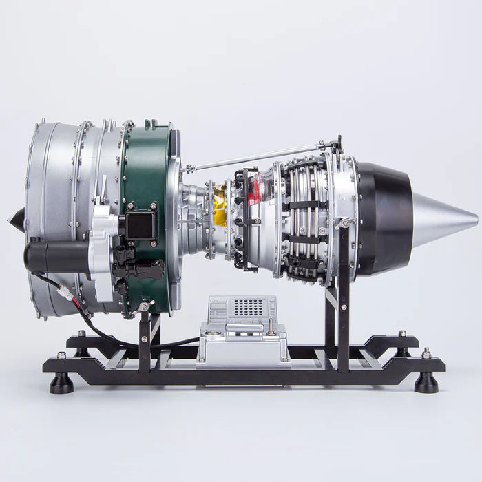TECHING Jet Engine Model Kit Twin-Spool turbofan Engine Model kit That Works Metal Assembly 1/10 Electric Aircraft Engine Jet Engine Model Craft Gift for Adult - 1000+PCS DM119