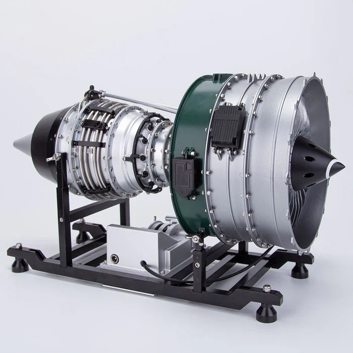 TECHING Jet Engine Model Kit Twin-Spool turbofan Engine Model kit That Works Metal Assembly 1/10 Electric Aircraft Engine Jet Engine Model Craft Gift for Adult - 1000+PCS DM119