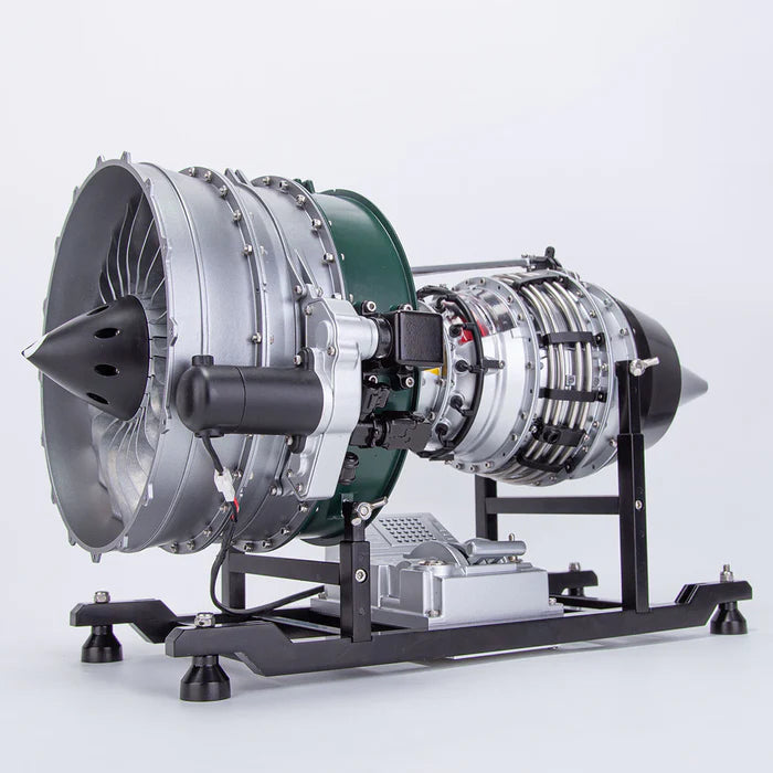 TECHING Jet Engine Model Kit Twin-Spool turbofan Engine Model kit That Works Metal Assembly 1/10 Electric Aircraft Engine Jet Engine Model Craft Gift for Adult - 1000+PCS DM119