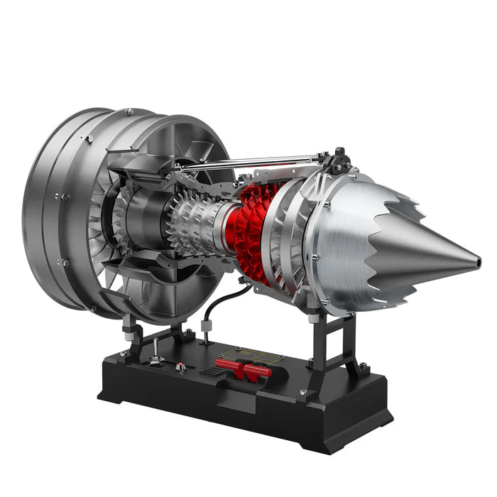 Turbofan Engine Model Kit that Works - Build Your Own Turbofan Engine - TECHING 1/12 Full Metal Dual-Spool Turbofan Engine Model Kit 300+PCS