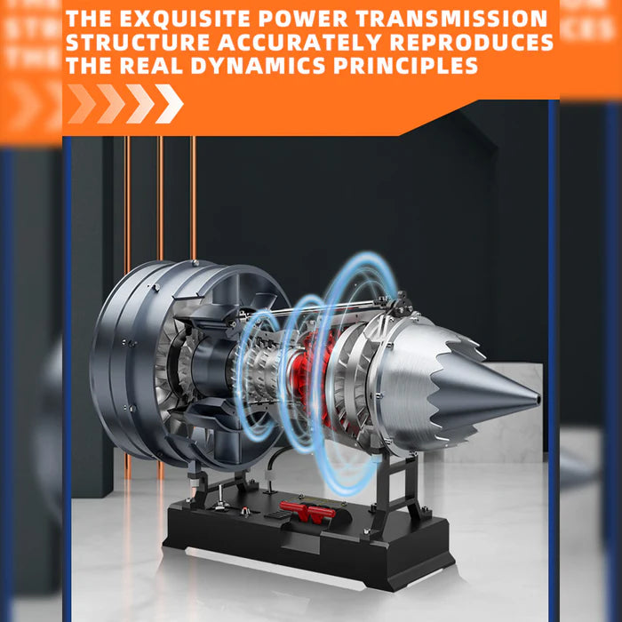 Turbofan Engine Model Kit that Works - Build Your Own Turbofan Engine - TECHING 1/12 Full Metal Dual-Spool Turbofan Engine Model Kit 300+PCS