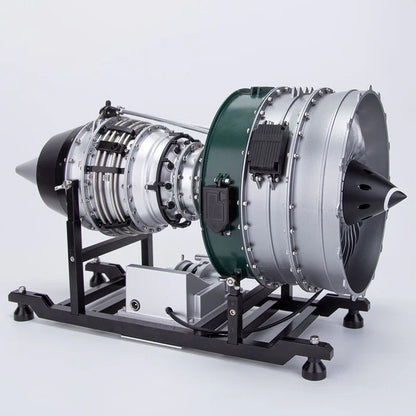 TECHING Jet Engine Model Kit Twin-Spool turbofan Engine Model kit That Works Metal Assembly 1/10 Electric Aircraft Engine Jet Engine Model Craft Gift for Adult - 1000+PCS DM119